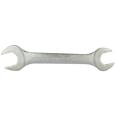 Stanley 72-063 41x46mm Double Open End Jumbo Spanner made from premium Chrome Vanadium steel with Maxi-Drive™ anti-slip jaws. Ideal for heavy machinery, construction, mining, engineering, and industrial maintenance.