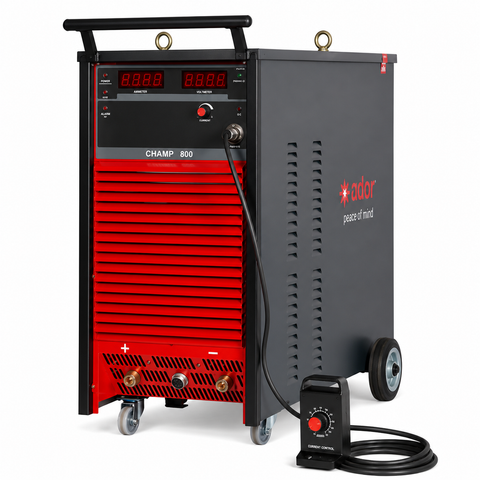 ADOR CHAMP 800 Welding Rectifier Machine – 800 Amp Heavy Duty MMA & Gouging Welder (3 Phase)