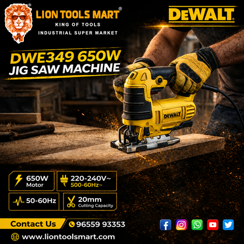 Dewalt DWE349-IN Jigsaw For Cutting Wood Metal and Plastic 650Watt