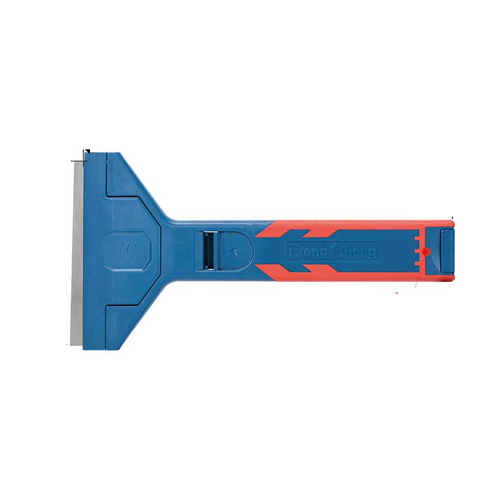 DongCheng HD111019 190mm Heavy-Duty Multi-Surface Scraper with ABS + TPR Soft Grip & 6 PCS 18x98mm Blades