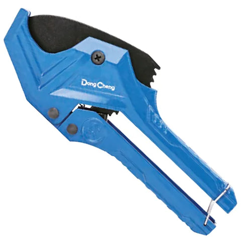 DongCheng HD113063 260mm Industrial Heavy-Duty Ratcheting PVC Pipe Cutter (3–63mm Capacity, SK5 Blade)