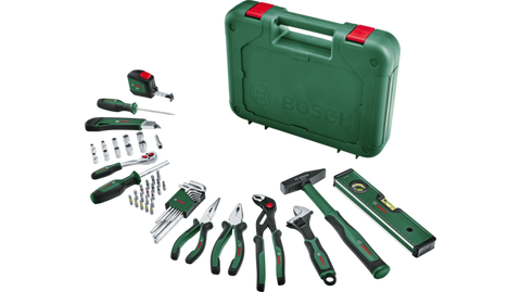 Bosch Advanced Hand Tool Set 52-Piece | Ratchet, Pliers, Sockets, Bits & Hex Keys
