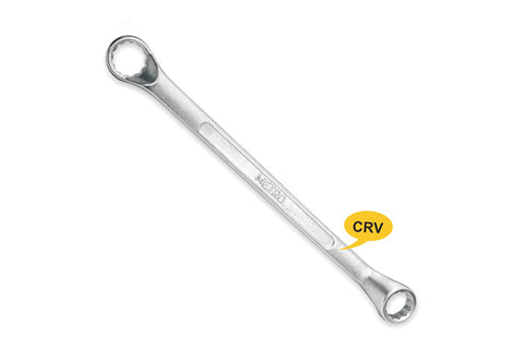 METRO Shallow Offset Ring Spanner Chrome Vanadium CRV, Professional Ring Wrench for Automotive, Mechanical, Workshop & Maintenance Applications