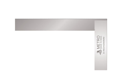 Metro Engineering Square precision try square — available in 4" to 12" sizes. For metalworking, woodworking & fabrication