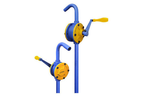 Metro Rotary Barrel Pump — CNC turned, powder coated, 95mm. Hand-operated pump for oil & lubricant transfer