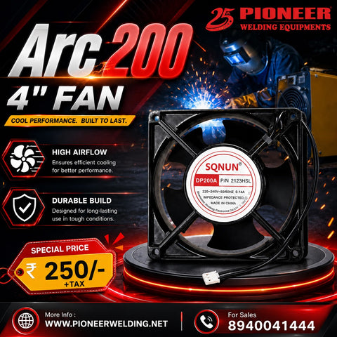 Pioneer Arc 200 Welding Machine 4" Cooling Fan (SQNUN DP200A)