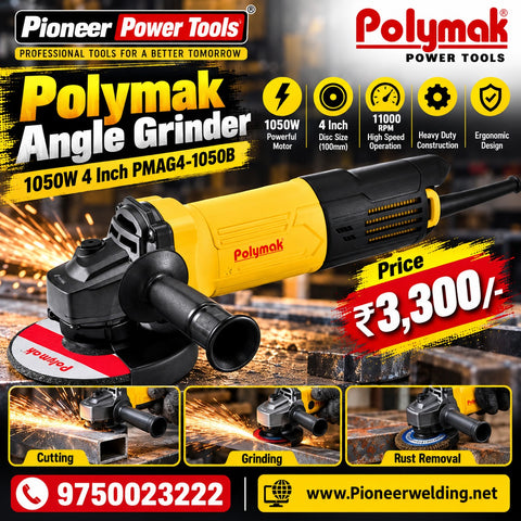 Polymak 1050W 4 Inch Angle Grinder – PMAG4-1050B