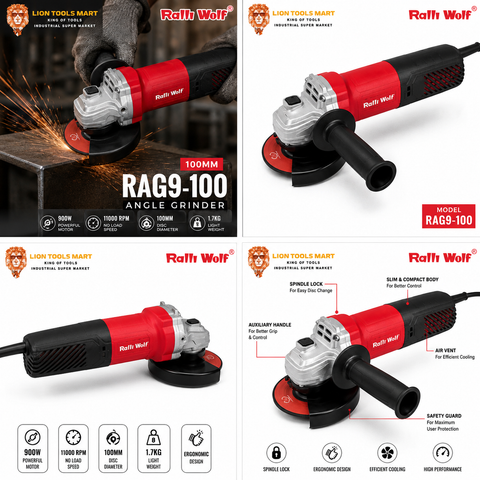 Ralli Wolf RAG9-100 100mm 900W Angle Grinder