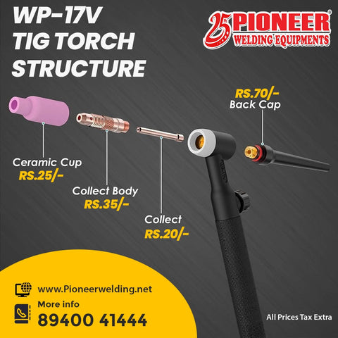 WP-17V TIG Torch Structure - Essential Components
