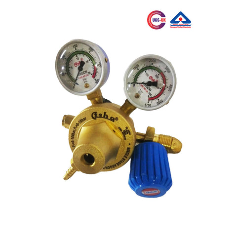 ASHA Single Stage Double Meter Argon Regulator – Heavy Duty