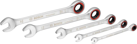 BOSCH Ratchet Spanner Set 5 Pcs – Professional -1 600 A02 Z3D