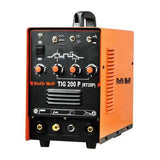 Ralli Wolf RT20P TIG200P pulse DC inverter welding machine. TIG & MMA function, digital meter, 2T/4T, pulse control. Ideal for precision welding.