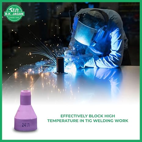 Weldcraft 2411 TIG Welding Ceramic Nozzle 6.0mm × 40mm – 10 Pcs