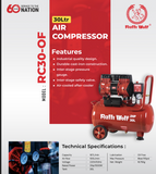 Ralli Wolf RC30-OI 30L 2HP 1500W oil-free air compressor for automotive workshops and pneumatic tools
