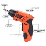 BLACK+DECKER KC4815 Screwdriver with 2-Position Twist Handle, Spindle Lock, LED Work Light, Rubber Over-Mold Grip and Forward/Reverse Switch for DIY, Home Repair & Furniture Assembly