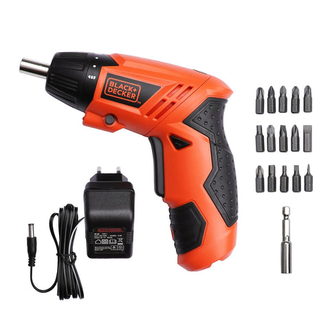 BLACK+DECKER KC4815 Screwdriver with 2-Position Twist Handle, Spindle Lock, LED Work Light, Rubber Over-Mold Grip and Forward/Reverse Switch for DIY, Home Repair & Furniture Assembly