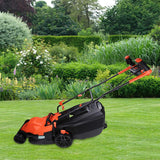 Black & Decker BEMW471BH 1600W Electric Lawn Mower with 38cm Cutting Width, Adjustable Cutting Height & Large Grass Collection Box – Corded Grass Cutting Machine for Home & Garden