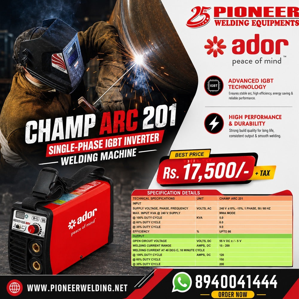 Ador Champ Arc 201 Single-Phase IGBT Inverter Welding Machine