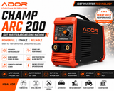 ADOR CHAMP 200 IGBT Inverter Welding Machine 200A | MMA & Lift TIG | Single Phase 240V
