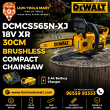 DEWALT CORDLESS Brushless Compact Chainsaw DCMCS565N-XJ 18V XR 30cm (Includes 5Ah Battery & Charger)