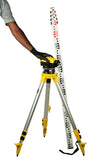 Stanley AL24G 24X automatic optical level set with tripod and measuring staff for construction surveying and civil engineering
