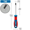 DongCheng HD090507 T40 x 100mm Extra Heavy-Duty Magnetic Chrome Vanadium (CR-V) Torx Star Screwdriver