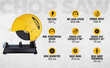 Dewalt D28730-IN 14-Inch Chop Saw 355mm 2300W | Heavy Duty Industrial Metal Cutting Machine