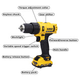Dewalt DCD716D2 10.8V / 12V MAX Hammer Drill Driver | Cordless Compact Drilling & Screwdriving Tool