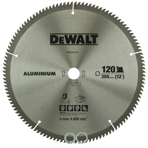 DeWALT 12 x 120T Aluminium Cutting Circular Saw Blade | 10 Inch (254mm) Carbide TCT Blade