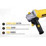 DeWalt DW801 Angle Grinder 100mm (4 Inch) 850W Heavy Duty Grinder
