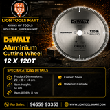DeWALT 12 x 120T Aluminium Cutting Circular Saw Blade | 10 Inch (254mm) Carbide TCT Blade