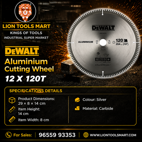 DeWALT 12 x 120T Aluminium Cutting Circular Saw Blade | 10 Inch (254mm) Carbide TCT Blade