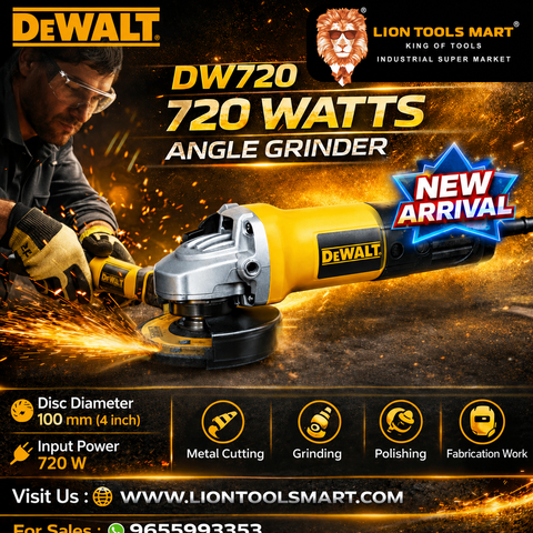 DeWALT DW720 720W Angle Grinder | 100mm (4 inch) Professional Power Tool