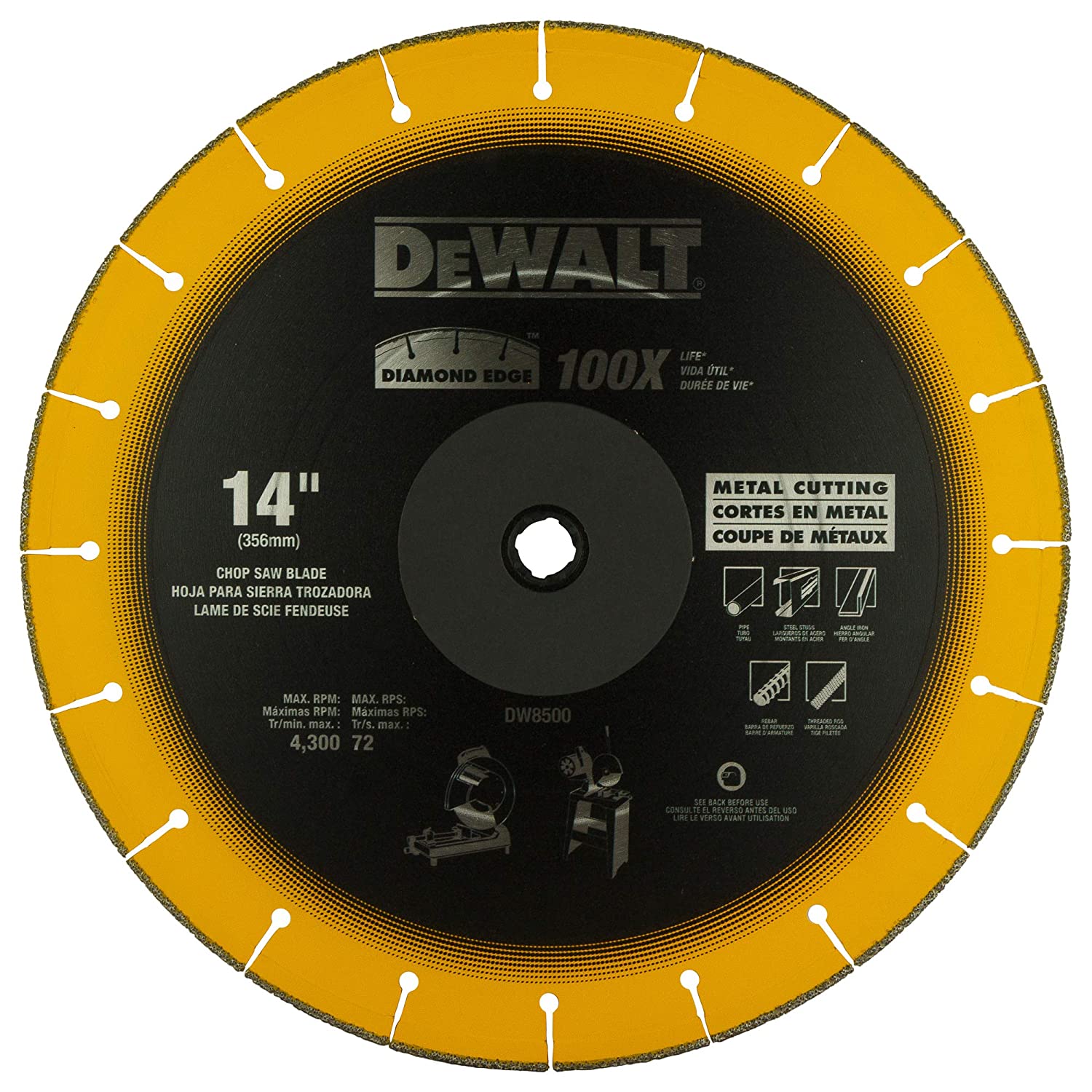 Dewalt DW8500 14-Inch Diamond Cut Wheel 355mm