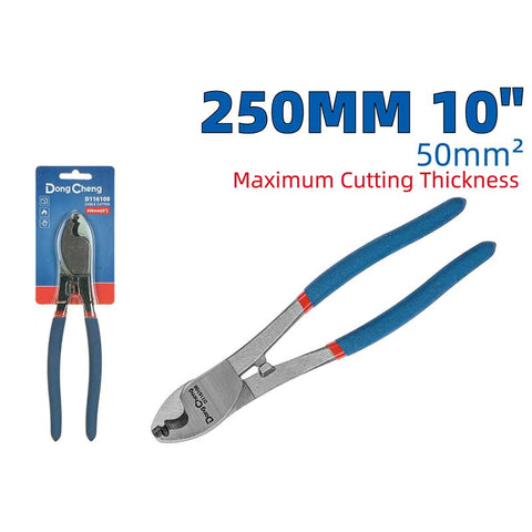 DongCheng HD116110 10" / 250mm High-Carbon 55# Steel Cable Cutter (50mm² Capacity)