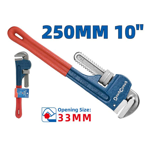DongCheng HD071710 10-Inch / 250mm Heavy-Duty Cast Steel Pipe Wrench (Max Clamping Diameter 33mm)