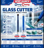 DongCheng HD112015 180mm Professional Aluminum Alloy Automatic-Oiling Glass Cutter (5–15mm Range, 20,000M Life)