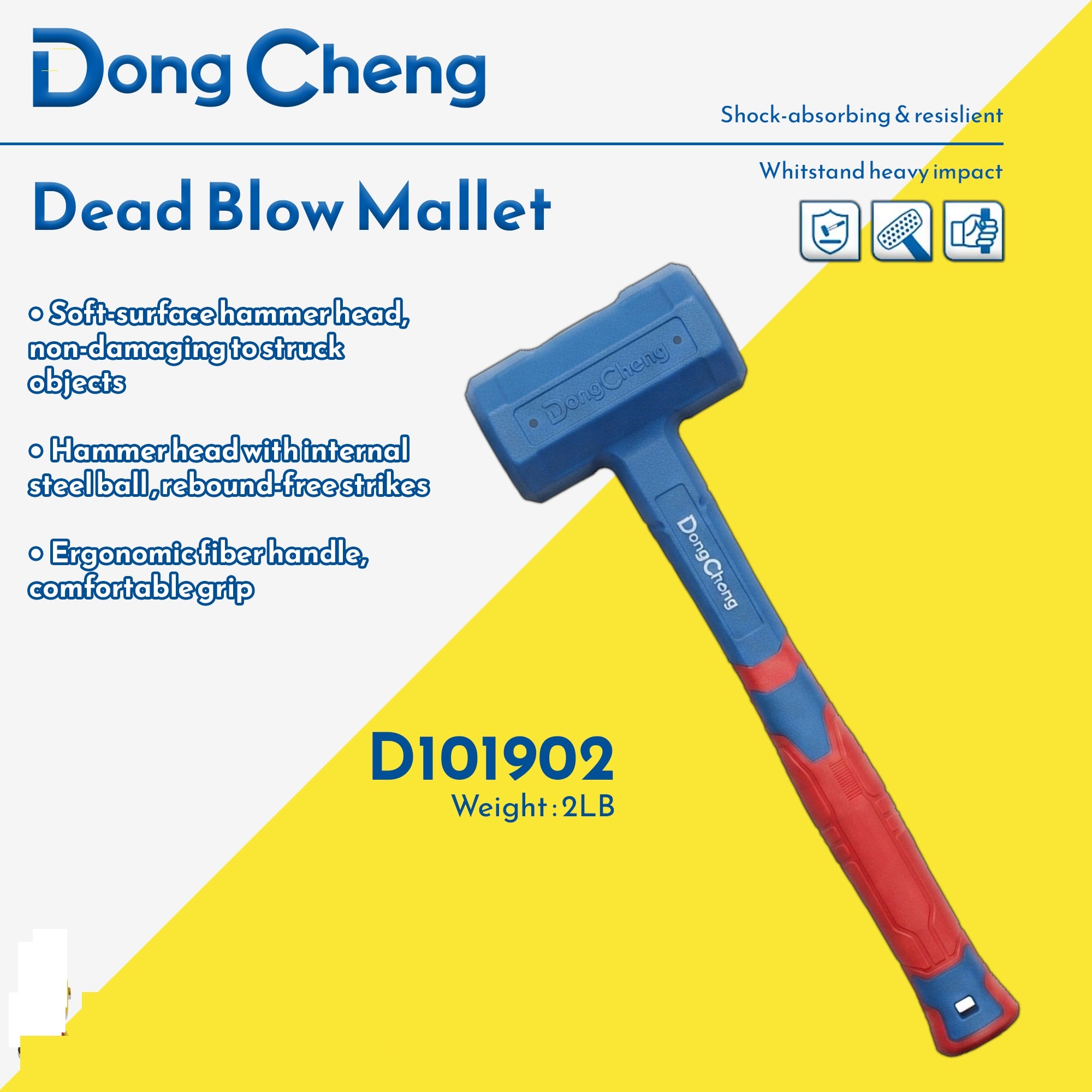 DongCheng 2 LB Dead Blow Mallet (HD101902)