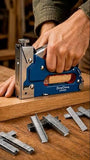 DongCheng HD093600 3-in-1 Heavy-Duty Manual Staple Gun with Adjustable Driving Force (Staples, U-Staples & Brad Nails)