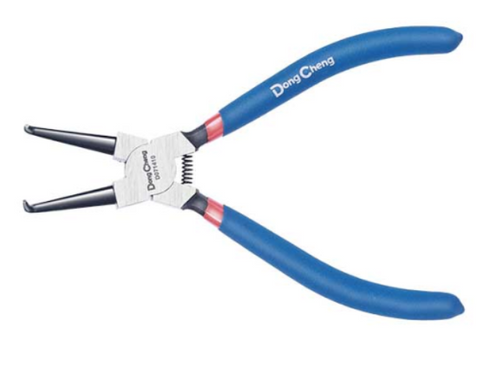 DongCheng HD071410 7-Inch / 165mm Bent Tip 90-Degree Internal Circlip Plier (1.8mm Tip)