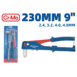 DongCheng HD093000 230mm (9") Heavy-Duty Hand Riveter with Cr-Mo Jaws (2.4mm to 4.8mm)