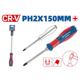 DongCheng HD091001 PH2 x 150mm Strike-Through Hex Shank Phillips Impact Screwdriver (CR-V Steel)