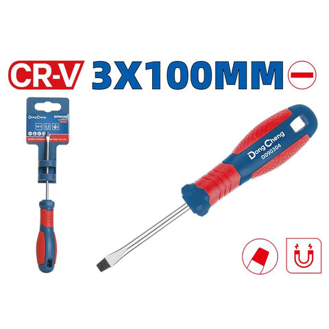 DongCheng SL3 x 100mm Slotted Screwdriver (HD090301)