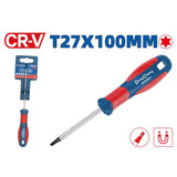 DongCheng HD090505 T27 x 100mm Heavy-Duty Magnetic Chrome Vanadium (CR-V) Torx Star Screwdriver