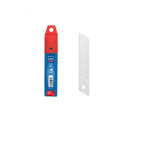 DongCheng HD110518 10-Piece 18mm Snap-Off Utility Knife Replacement Blades (0.5 x 18 x 100mm, CK75 Steel)