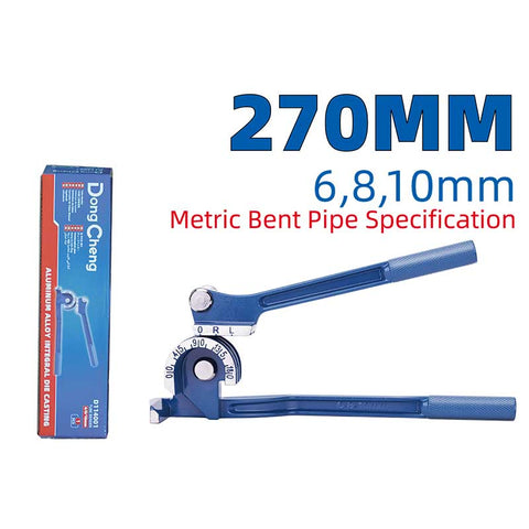 DongCheng HD114001 270mm Die-Cast Aluminum 3-in-1 Manual Tube Bender (6mm, 8mm, 10mm)