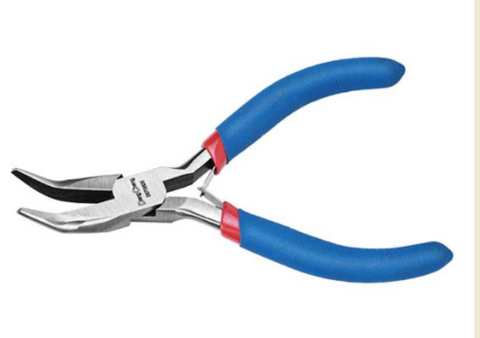 DongCheng HD070605 5-Inch / 125mm Precision Mini Bent Nose Plier with Angled Jaws