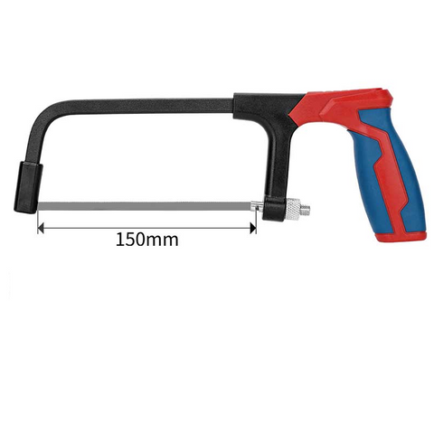 DongCheng HD121006 6" / 150mm Compact Mini Hacksaw Frame with A3 Steel Body & TPR Soft Grip Handle