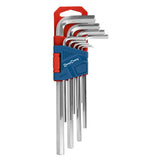 DongCheng HD093101 9-Piece Long Arm Chrome-Plated Chrome Vanadium (CR-V) Torx Star Key Set (T10–T50)
