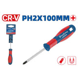 DongCheng HD090409 PH2 x 100mm Heavy-Duty Magnetic Chrome Vanadium (CR-V) Phillips Screwdriver